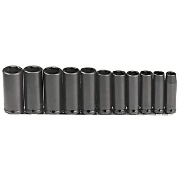 Dendesigns 11-Piece 1/2in. Drive Impact Socket Set Black Oxide Finish DE3700018 - main